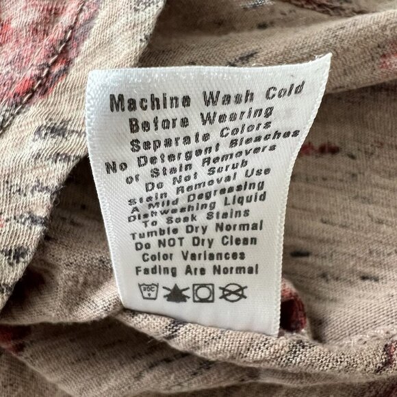 Fresh Produce Cotton Tunic Top Neutral Bohemian Casual Size Small - Picture 7 of 7